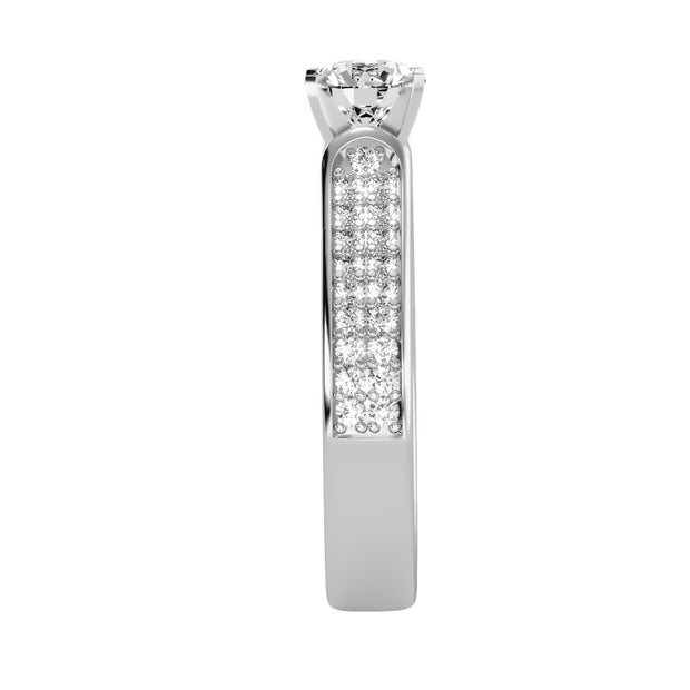 1.29 Carat Diamond 14K White Gold Engagement Ring - Fashion Strada