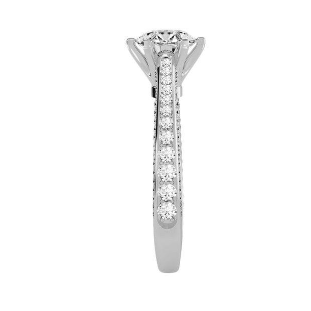 1.80 Carat Diamond 14K White Gold Engagement Ring - Fashion Strada