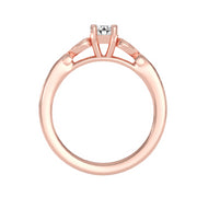 0.40 Carat Diamond 14K Rose Gold Engagement Ring - Fashion Strada