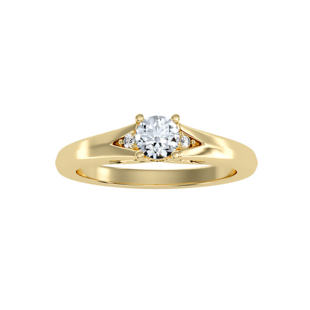 0.47 Carat Diamond 14K Yellow Gold Engagement Ring - Fashion Strada