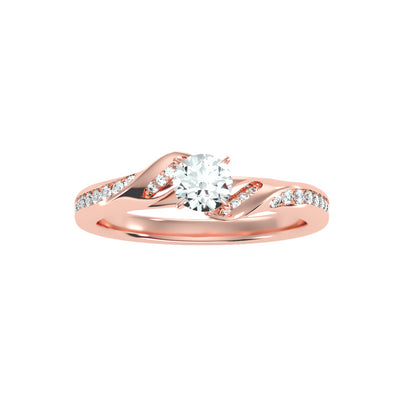 0.62 Carat Diamond 14K Rose Gold Engagement Ring - Fashion Strada