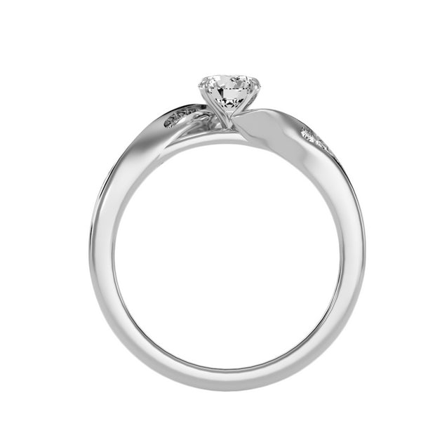 0.62 Carat Diamond 14K White Gold Engagement Ring - Fashion Strada