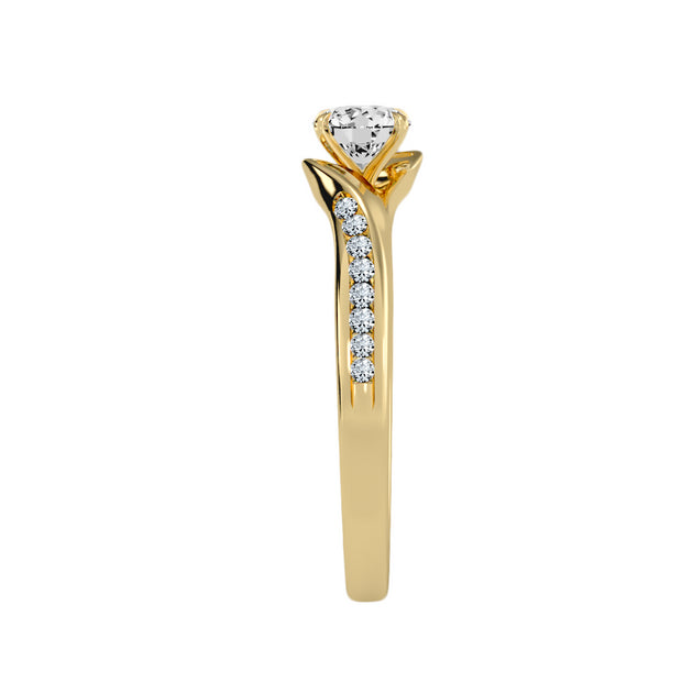 0.62 Carat Diamond 14K Yellow Gold Engagement Ring - Fashion Strada