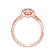 0.71 Carat Diamond 14K Rose Gold Engagement Ring - Fashion Strada