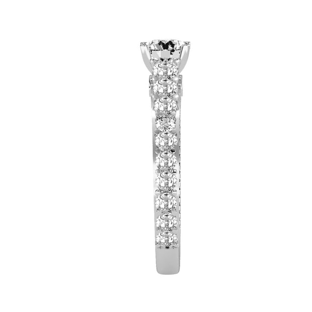 1.79 Carat Diamond 14K White Gold Engagement Ring - Fashion Strada