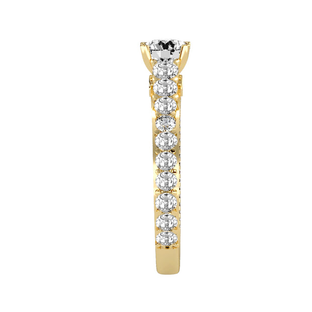 1.79 Carat Diamond 14K Yellow Gold Engagement Ring - Fashion Strada