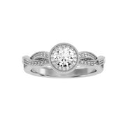 0.78 Carat Diamond 14K White Gold Engagement Ring - Fashion Strada