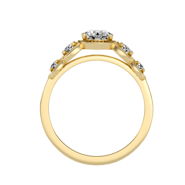 1.07 Carat Diamond 14K Yellow Gold Engagement Ring - Fashion Strada