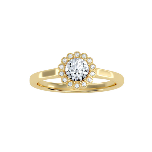 0.60 Carat Diamond 14K Yellow Gold Engagement Ring - Fashion Strada