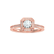 0.78 Carat Diamond 14K Rose Gold Engagement Ring - Fashion Strada