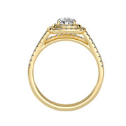 1.10 Carat Diamond 14K Yellow Gold Engagement Ring and Wedding Band - Fashion Strada