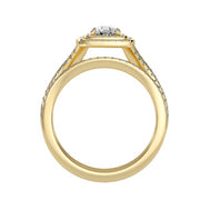 1.17 Carat Diamond 14K Yellow Gold Engagement Ring and Wedding Band - Fashion Strada