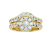 2.00 Carat Diamond 14K Yellow Gold Engagement Ring and Wedding Band - Fashion Strada