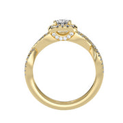 1.09 Carat Diamond 14K Yellow Gold Engagement Ring and Wedding Band - Fashion Strada