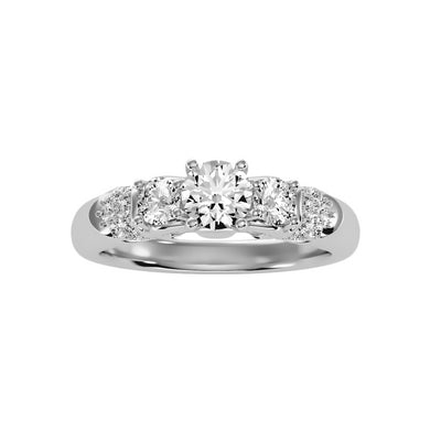 1.17 Carat Diamond 14K White Gold Engagement Ring - Fashion Strada
