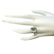 4.30 Carat Natural Aquamarine 14K Yellow Gold Diamond Ring - Fashion Strada