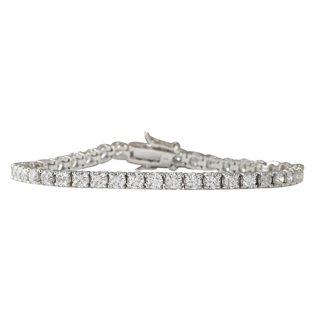 3.55 Carat Natural Diamond 14K White Gold Bracelet - Fashion Strada