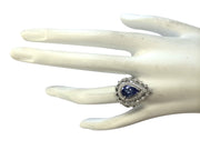 2.74 Carat Natural Tanzanite 14K White Gold Diamond Ring - Fashion Strada