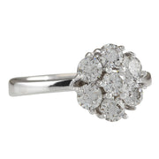 1.15 Carat Natural Diamond 14K White Gold Ring - Fashion Strada