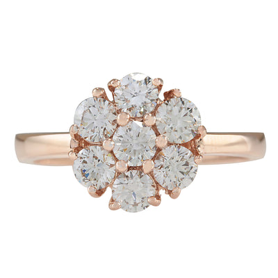 1.15 Carat Natural Diamond 14K Rose Gold Ring - Fashion Strada