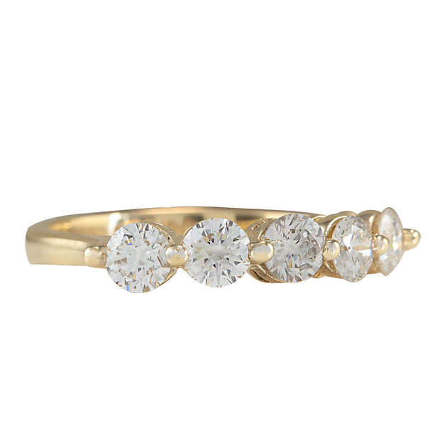 1.00 Carat Natural Diamond 14K Yellow Gold Ring - Fashion Strada