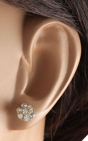 1.00 Carat Natural Diamond 14K Yellow Gold Earrings - Fashion Strada
