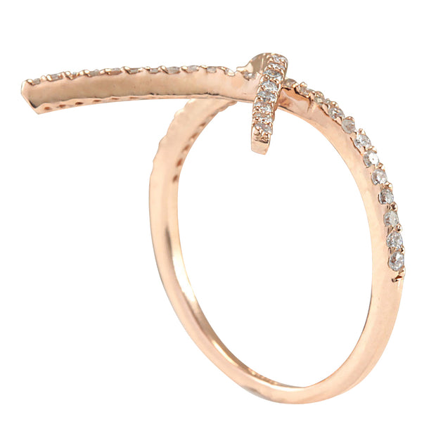 0.25 Carat Natural Diamond 14K Rose Gold Ring - Fashion Strada