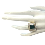 5.00 Carat Natural Emerald 14K Yellow Gold Diamond Ring - Fashion Strada