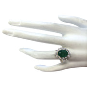 4.75 Carat Natural Emerald 14K Yellow Gold Diamond Ring - Fashion Strada