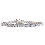 7.35 Carat Natural Diamond 14K White Gold Bracelet - Fashion Strada