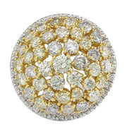 7.12 Carat Natural Diamond 14K White Gold Ring - Fashion Strada