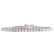 6.85 Carat Natural Diamond 14K White Gold Bracelet - Fashion Strada