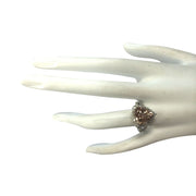 5.27 Carat Natural Morganite 14K White Gold Diamond Ring - Fashion Strada
