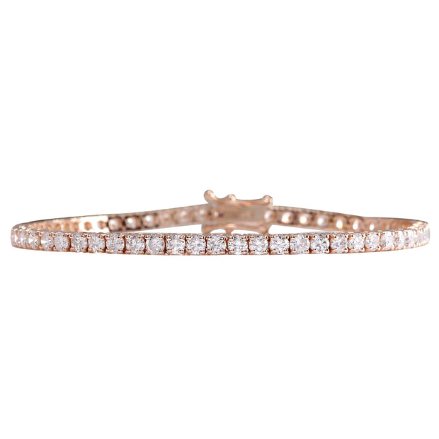 5.01 Carat Natural Diamond 14K Rose Gold Bracelet - Fashion Strada