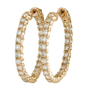2.20 Carat Natural Diamond 14K Rose Gold Earrings - Fashion Strada