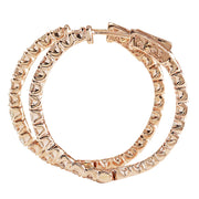 2.20 Carat Natural Diamond 14K Rose Gold Earrings - Fashion Strada