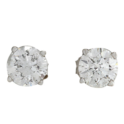 1.00 Carat Natural Diamond 14K White Gold Earrings - Fashion Strada