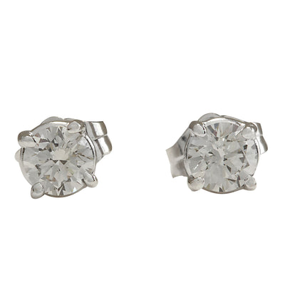 0.68 Carat Natural Diamond 14K White Gold Earrings - Fashion Strada