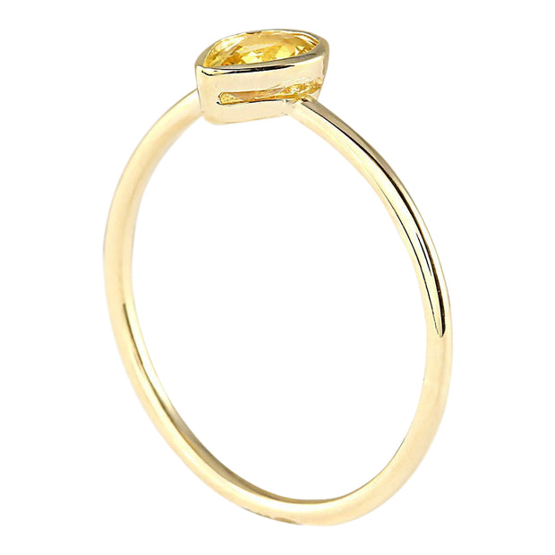 0.52 Carat Natural Sapphire 14K Yellow Gold Ring - Fashion Strada