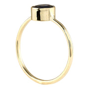 1.00 Carat Natural Sapphire 14K Yellow Gold Ring - Fashion Strada