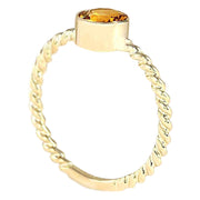 1.00 Carat Natural Citrine 14K Yellow Gold Ring - Fashion Strada