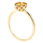 1.80 Carat Natural Sapphire 14K Yellow Gold Ring - Fashion Strada