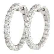 2.00 Carat Natural Diamond 14K White Gold Earrings - Fashion Strada