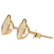 2.00 Carat Natural Morganite 14K Yellow Gold Earrings - Fashion Strada