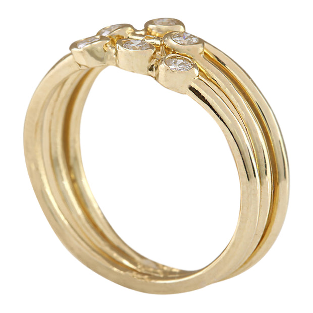 0.24 Carat Natural Diamond 14K Yellow Gold Ring - Fashion Strada