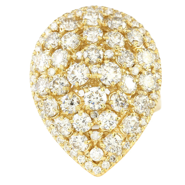 4.00 Carat Natural Diamond 14K Yellow Gold Ring - Fashion Strada