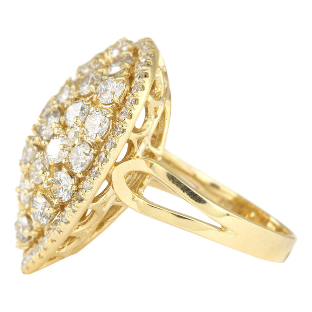 4.00 Carat Natural Diamond 14K Yellow Gold Ring - Fashion Strada