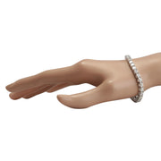 10.00 Carat Natural Diamond 14K White Gold Bracelet - Fashion Strada
