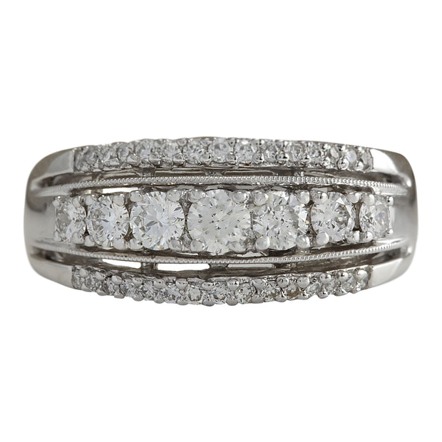 1.00 Carat Natural Diamond 14K White Gold Ring - Fashion Strada