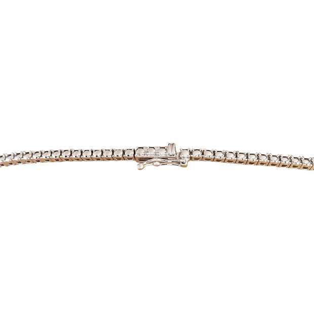 22.09 Carat Natural Tanzanite 14K White Gold Diamond Necklace - Fashion Strada